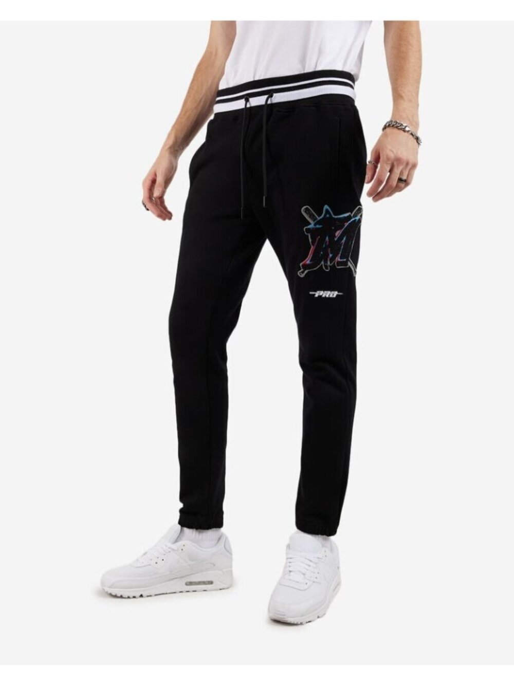 Men's PRO STANDARD Florida Marlins Mash Up Logo Joggers Size S